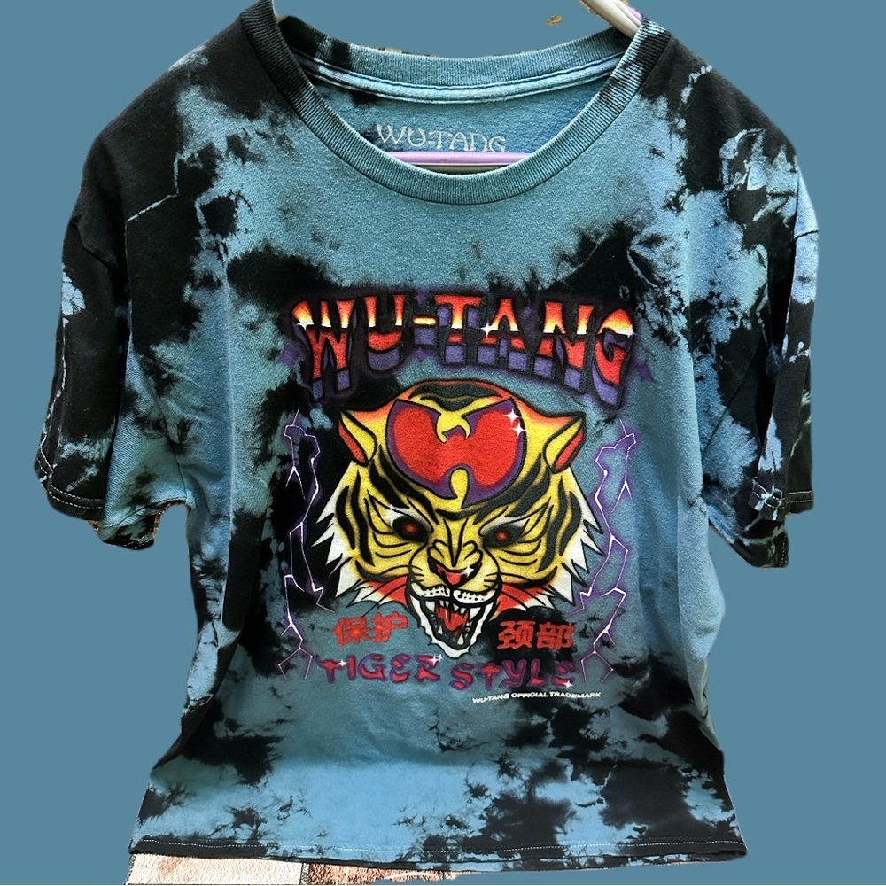 Men’s Tie-Dye Graphic T-Shirt - Black and Blue size S/M